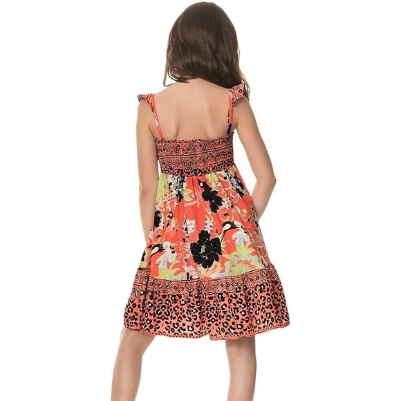 Maaji Girl's Whispering Roses Groom Leopard Animal Print Dress SZ 16 - Picture 2 of 12